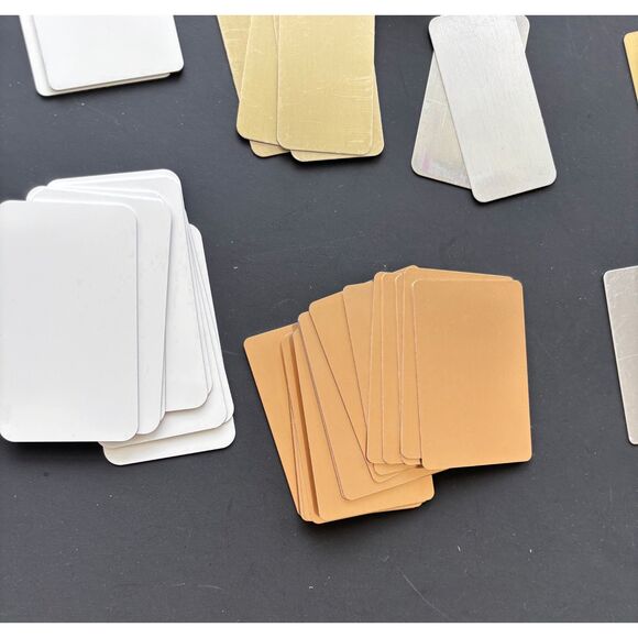 Sublimation Tag Blanks Lot 111 Pieces Aluminum Vinyl NWOT Crafts DYI - Picture 2 of 8